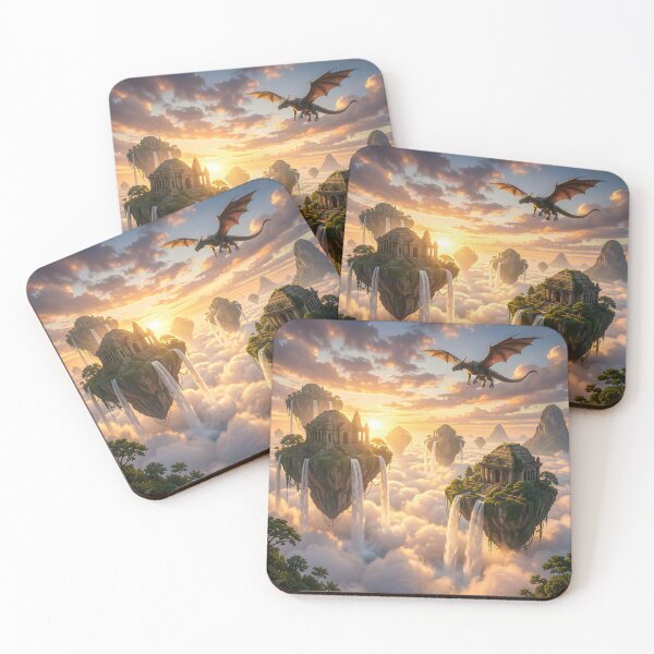 Item preview, A Dark Dragon Stalks the Dawn Above a Sky City designed and sold by Fanta-sticky.