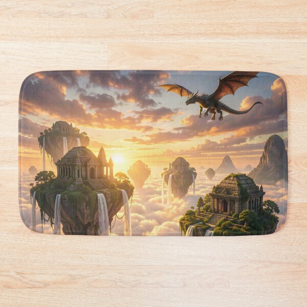 Item preview, A Dark Dragon Stalks the Dawn Above a Sky City designed and sold by Fanta-sticky.