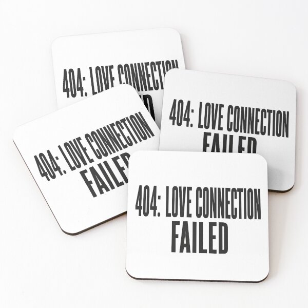 Item preview, 404 Love Connection Failed Funny Tech Meme Graphic T-Shirt designed and sold by Everly Ink Co..