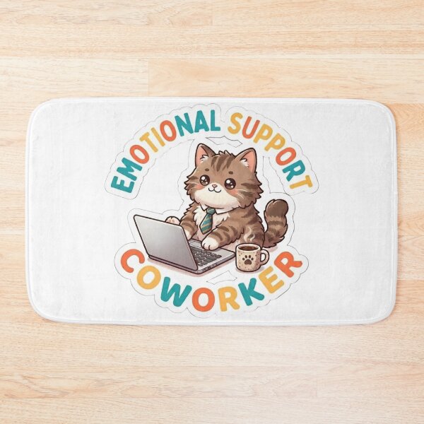 Item preview, Emotional Support Coworker Funny Tabby Cat Office designed and sold by KreatoLab.