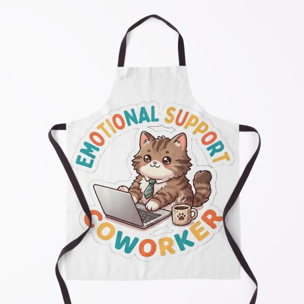 Item preview, Emotional Support Coworker Funny Tabby Cat Office designed and sold by KreatoLab.