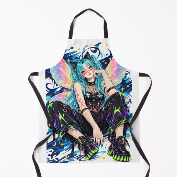 Item preview, Neon Gothic Fairy Cat Girl with Magical Wings designed and sold by Suzaku Studio.
