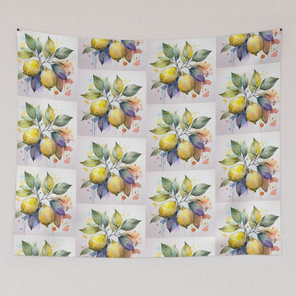 Item preview, Watercolor Lemon Branch Colorful Splash Art designed and sold by HappyOops.