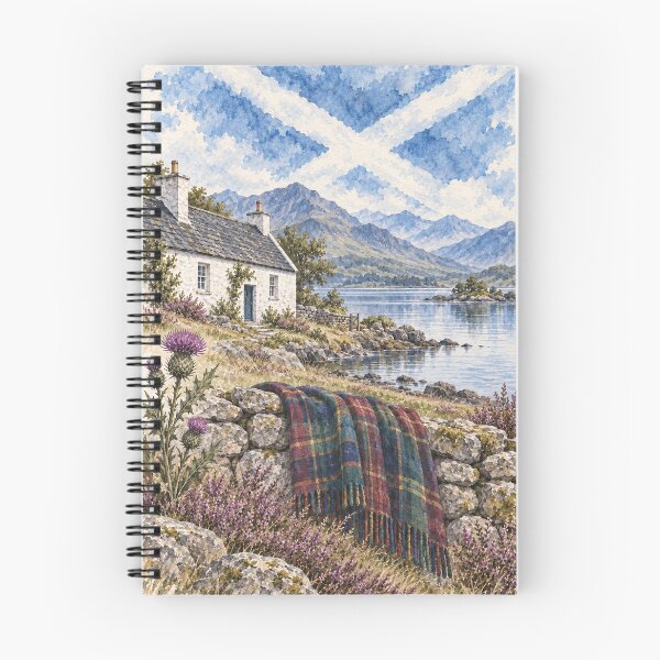 Item preview, Scottish Cottage Wall Art Heritage Watercolour Highlands Print designed and sold by ArcanePrintsxo.