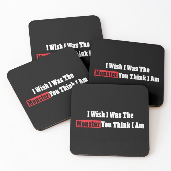 Item preview, I Wish I Was the Monster You Think I Am – Dark Humor Attitude Tee designed and sold by teedesigndaily.