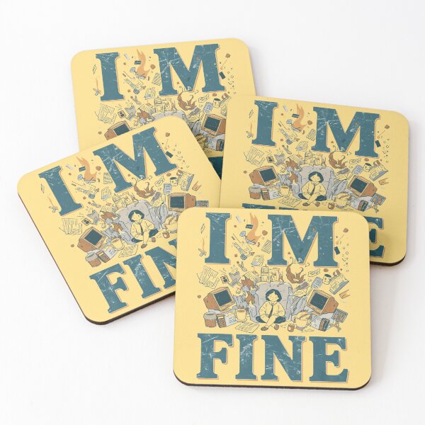 Item preview, Coffee Chaos Humor I'M FINE designed and sold by ChicTrendz.