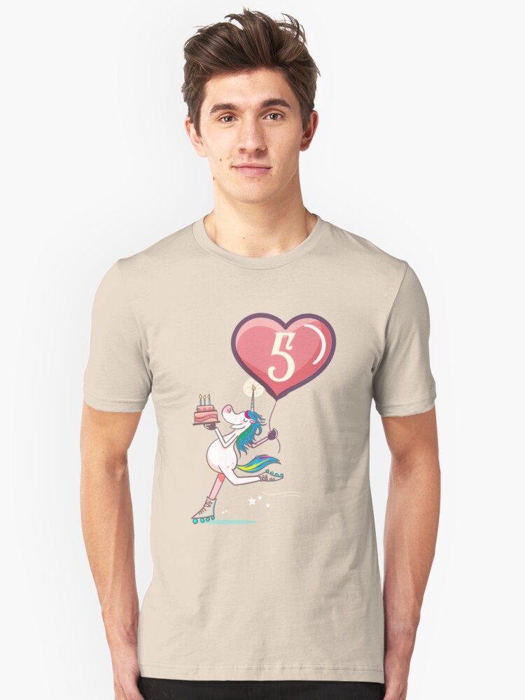 Gift for 5 Year Old Girl Unicorn 5th Birthday Infant Girls/' Fitted T-Shirt Bday