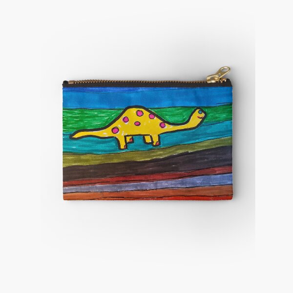 Item preview, Yellow Dinosaur on Stripes designed and sold by DancingCreek.