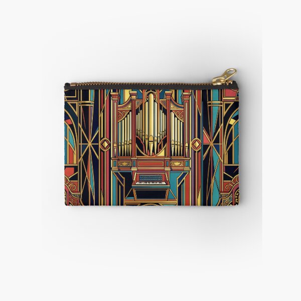 Item preview, Art Deco Pipe Organ Illustration - Bold Stained Glass Music Pattern designed and sold by pinkal.