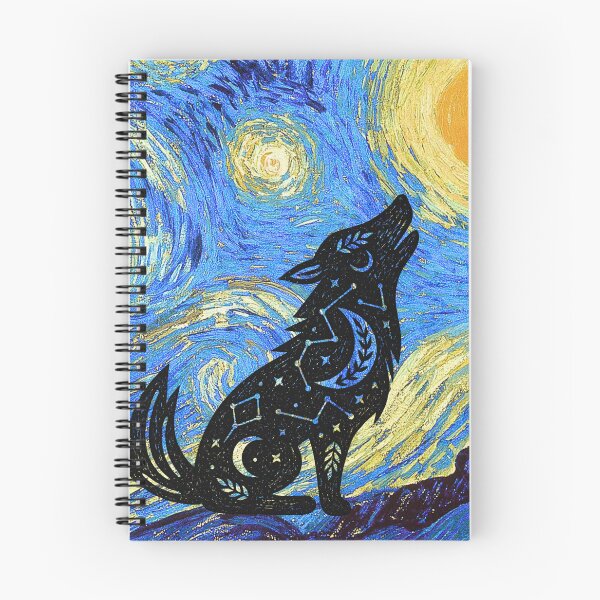 Item preview, Coyote in Van Gogh's Starry Night designed and sold by 247DesignStudio.