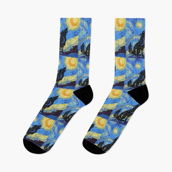 Item preview, Coyote in Van Gogh's Starry Night designed and sold by 247DesignStudio.