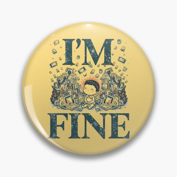 Item preview, Gen Z Chaos Humor I'M FINE designed and sold by ChicTrendz.
