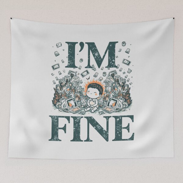 Item preview, Gen Z Chaos Humor I'M FINE designed and sold by ChicTrendz.