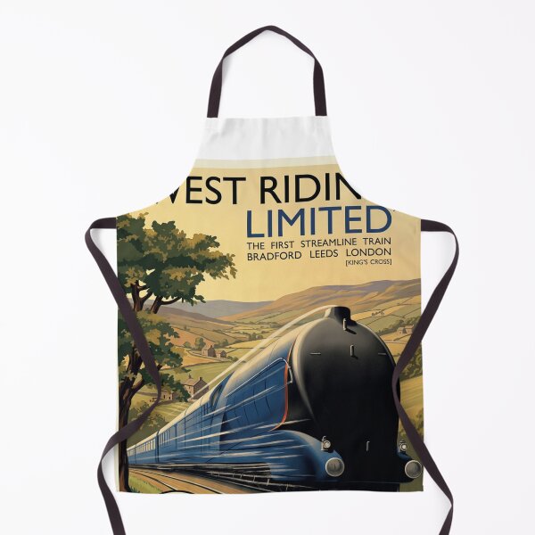 Artikelvorschau, West Riding Railway Dampflok Zug Design Kunstdruck Poster Wand T-Shirt Weste entworfen und verkauft von Cool Robot Bro..