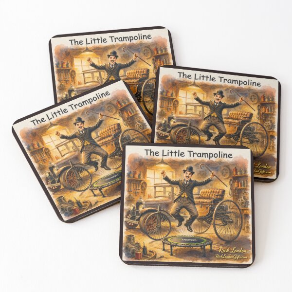 Item preview, Charlie Chaplin – “The Little Trampoline” Vintage Humor Art designed and sold by Rick London Gifts.