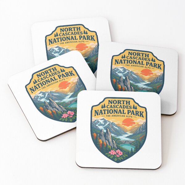 Item preview, North Cascades National Park American Alps Vintage Badge designed and sold by LittleArij.