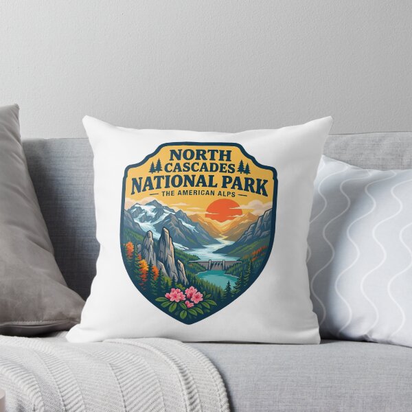Item preview, North Cascades National Park American Alps Vintage Badge designed and sold by LittleArij.