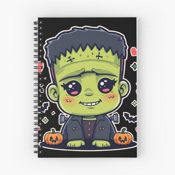 Item preview, Kawaii Frankenstein Halloween Pattern – Cute Monster, Pumpkins & Bats designed and sold by AvalonTshirts.