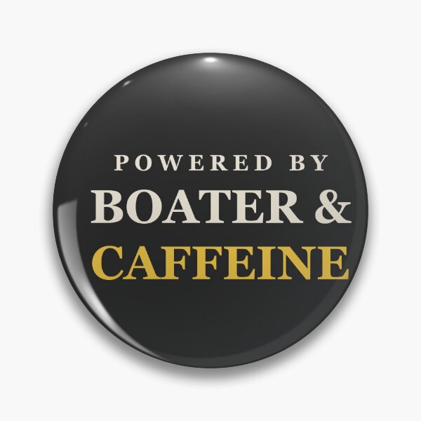 Item preview, Powered By Boater & Caffeine - Boating designed and sold by RetroThreadWorks.
