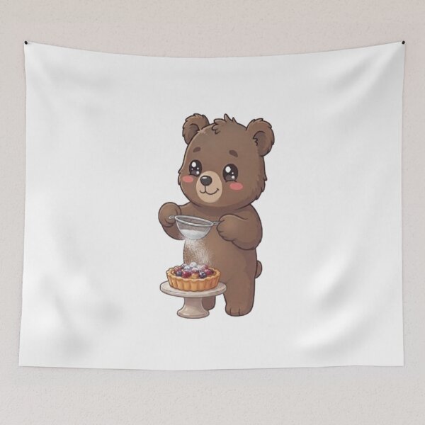 Item preview, Cute Bear Baking Berry Tart designed and sold by Ella_Sketch.