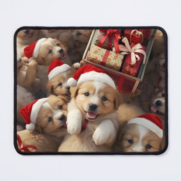 Item preview, Ultimate Christmas Puppy Pile | Adorable Santa Dogs & Gifts designed and sold by VibranPalette.