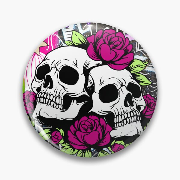 Item preview, Goth Romance Skull And Roses Tattoo Flash Alt Streetwear Graphic Art Print designed and sold by Side By Side Studio.