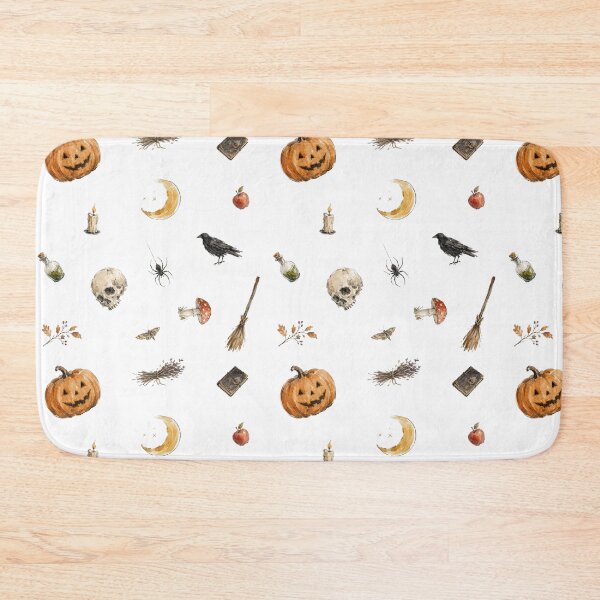 Item preview, Vintage Halloween Witchy Collection with Pumpkin Raven Skull and Magic Symbols designed and sold by VikArt7.