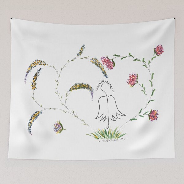 Item preview, Corazón de flores y ángel, Blumenherz mit Engel designed and sold by Anke‘s Bazaar.