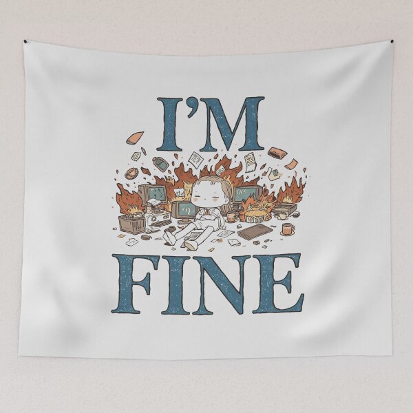 Item preview, Introvert Humor I'M FINE designed and sold by ChicTrendz.