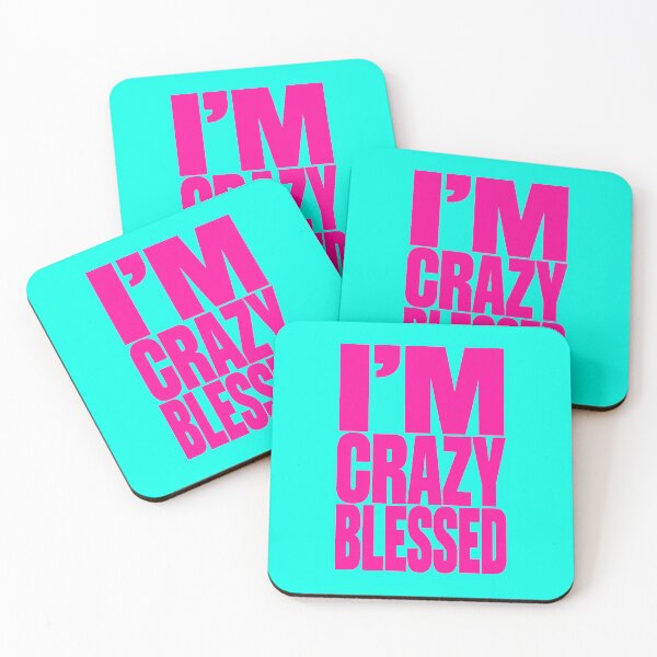 Item preview, I'm crazy blessed inspirational quote neon print  designed and sold by starstudded.