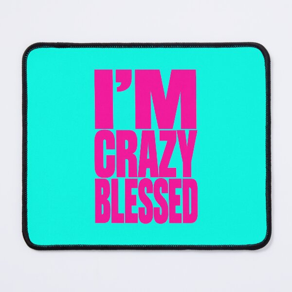 Item preview, I'm crazy blessed inspirational quote neon print  designed and sold by starstudded.