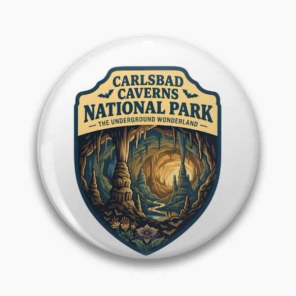 Item preview, Carlsbad Caverns National Park Underground Wonderland Vintage Emblem designed and sold by LittleArij.