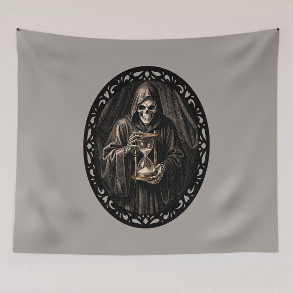 Item preview, The Grim Reaper and the Hourglass designed and sold by MagelliShop.