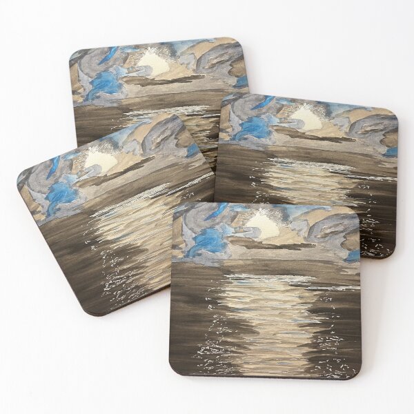 Item preview, Moonlit Ocean – Night Sky Seascape-Midnight Moon series 2 of 3 designed and sold by BirdandaBrush.