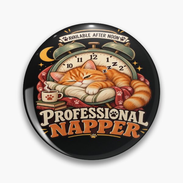 Item preview, Professional Napper Cat Funny Sleeping Cat Vintage Cat Lover Design designed and sold by TulipsArtDesigns .