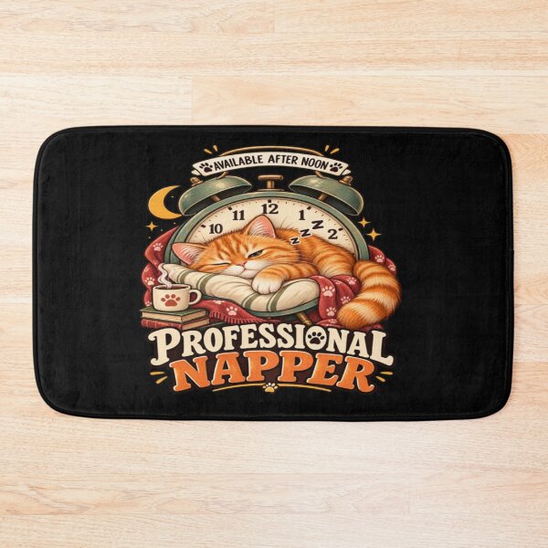 Item preview, Professional Napper Cat Funny Sleeping Cat Vintage Cat Lover Design designed and sold by TulipsArtDesigns .