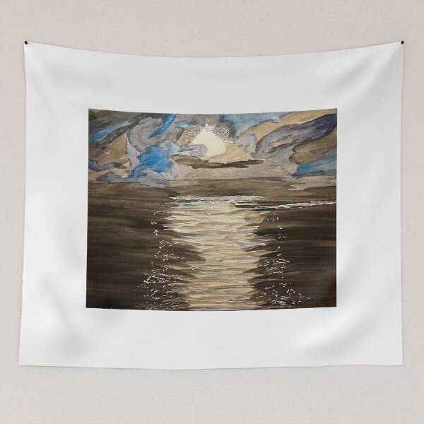 Item preview, Moonlit Ocean – Night Sky Seascape-Midnight Moon series 2 of 3 designed and sold by BirdandaBrush.