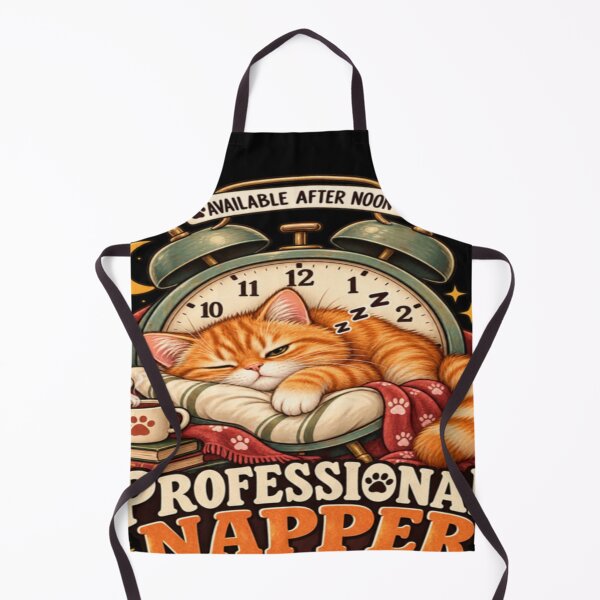Item preview, Professional Napper Cat Funny Sleeping Cat Vintage Cat Lover Design designed and sold by TulipsArtDesigns .