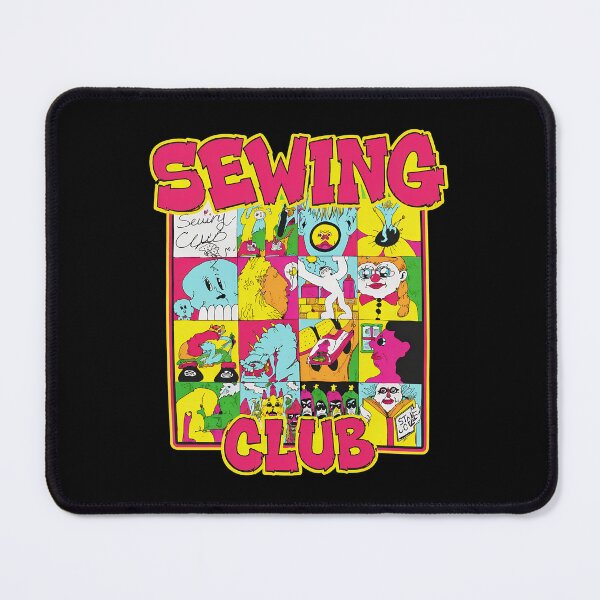 Item preview, Sewings Clubs Quirky Cartoon Grid designed and sold by KittySCuteArt.