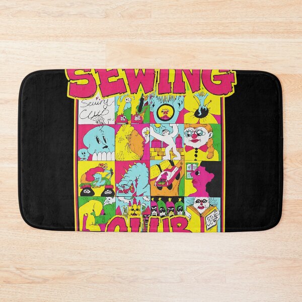 Item preview, Sewings Clubs Quirky Cartoon Grid designed and sold by KittySCuteArt.