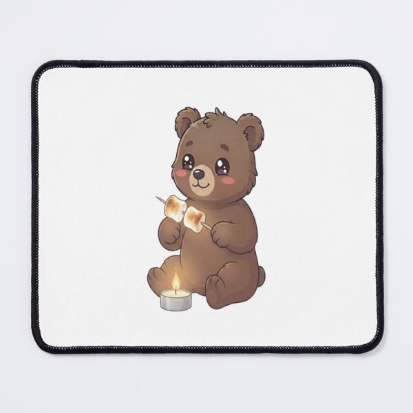 Item preview, Cute Bear Roasting Marshmallows Candle designed and sold by Ella_Sketch.