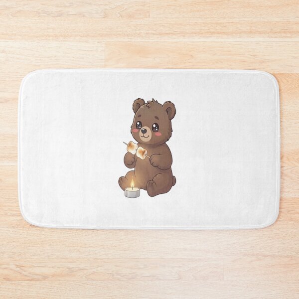 Item preview, Cute Bear Roasting Marshmallows Candle designed and sold by Ella_Sketch.
