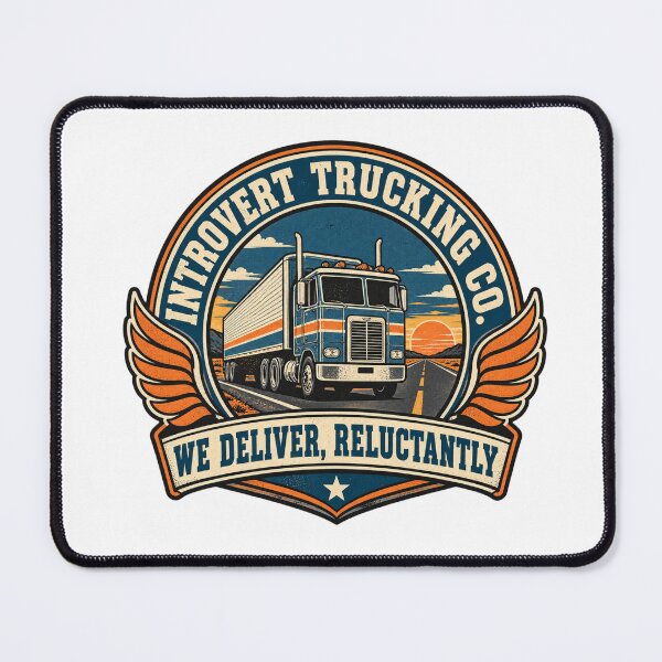 Item preview, Introvert Trucking Co. Parody Logo Tee designed and sold by Inkworksbyshery.