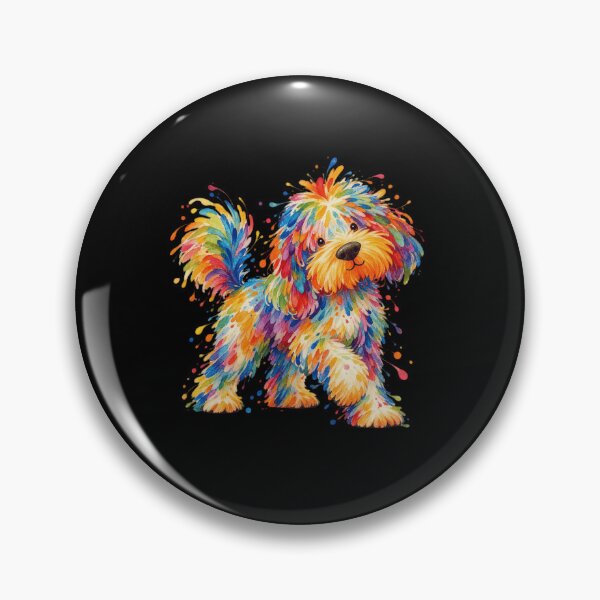 Item preview, Funny Dog in Colorful Watercolor Strokes Art designed and sold by elderberry.