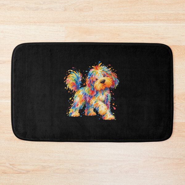 Item preview, Funny Dog in Colorful Watercolor Strokes Art designed and sold by elderberry.