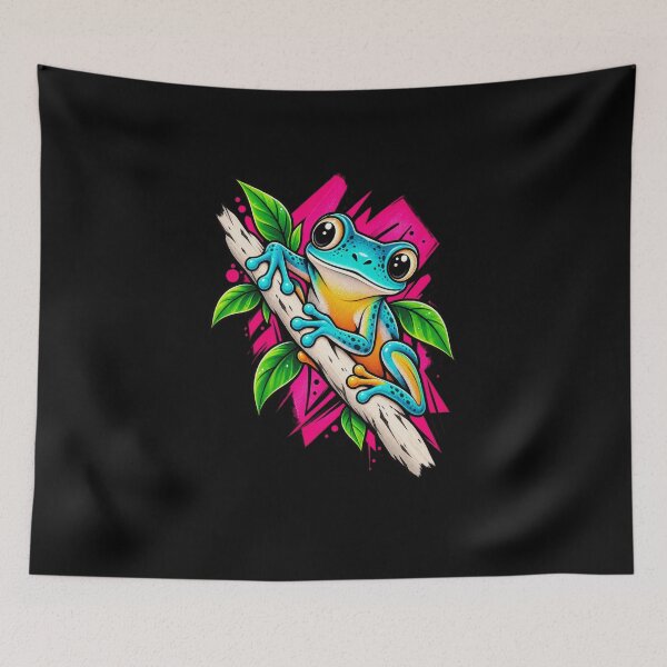 Item preview, Funny Frog Tropical Art Illustration Art designed and sold by elderberry.