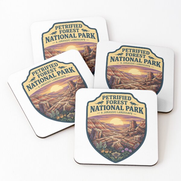 Item preview, Petrified Forest National Park Arizona Jurassic Landscape Badge designed and sold by LittleArij.