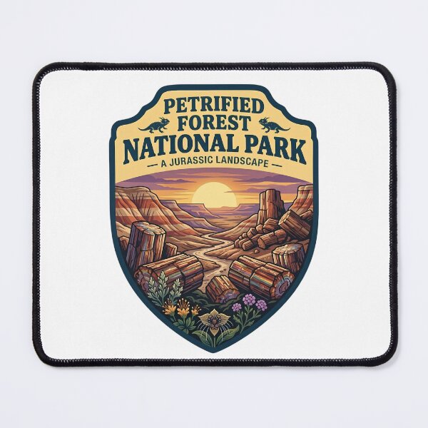 Item preview, Petrified Forest National Park Arizona Jurassic Landscape Badge designed and sold by LittleArij.