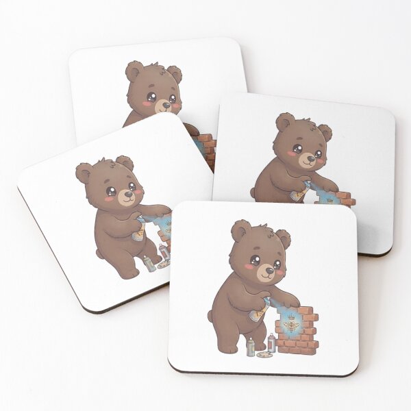 Item preview, Cute Bear Spray Painting Brick Wall designed and sold by Ella_Sketch.