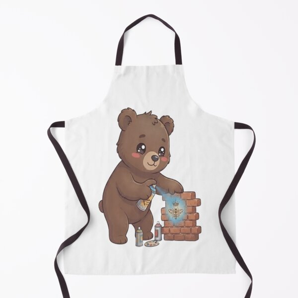 Item preview, Cute Bear Spray Painting Brick Wall designed and sold by Ella_Sketch.